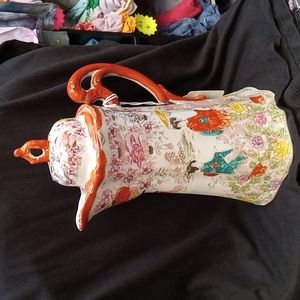 Vintage Japanese Red Geisha Teapot